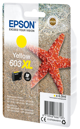 Epson C13T03A44010 ink cartridge 1 pc(s) Original High (XL) Yield Yellow Epson C13T03A44010 ink cartridge 1 pc(s) Original High (XL) Yield Yellow
